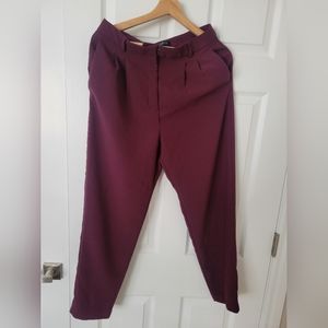 DYNAMITE Womens Stretch Plum Crop Pants (Size: 4)